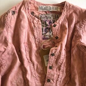 NWT MAGNOLIA PEARL Floral Soleil En Rose Pink Sirsi Jacket sold out
